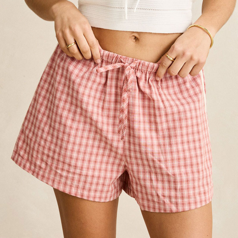 Bermuda Rhythm: Kirra Check Short (Pink)