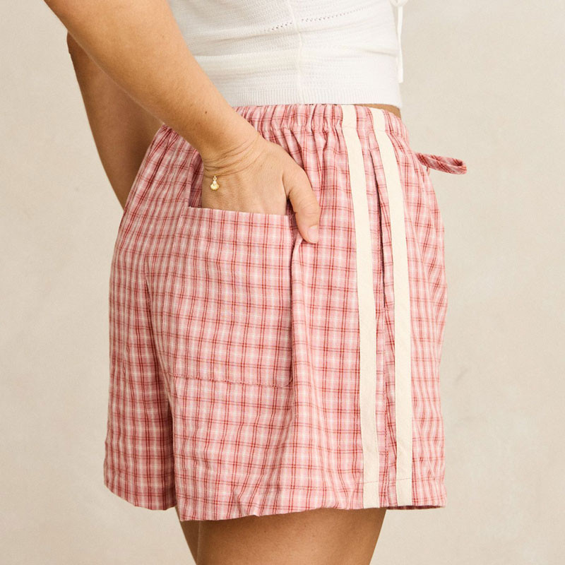 Bermuda Rhythm: Kirra Check Short (Pink)