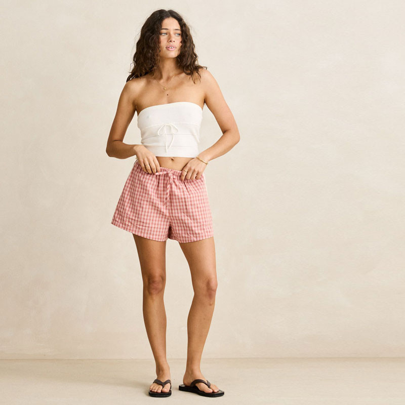 Bermuda Rhythm: Kirra Check Short (Pink)