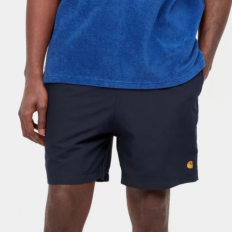 Bañador Carhartt WIP: Chase Swim Trunks (Dark Navy Gold)