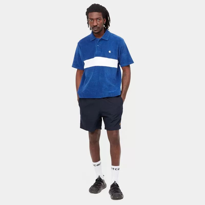 Bañador Carhartt WIP: Chase Swim Trunks (Dark Navy Gold)