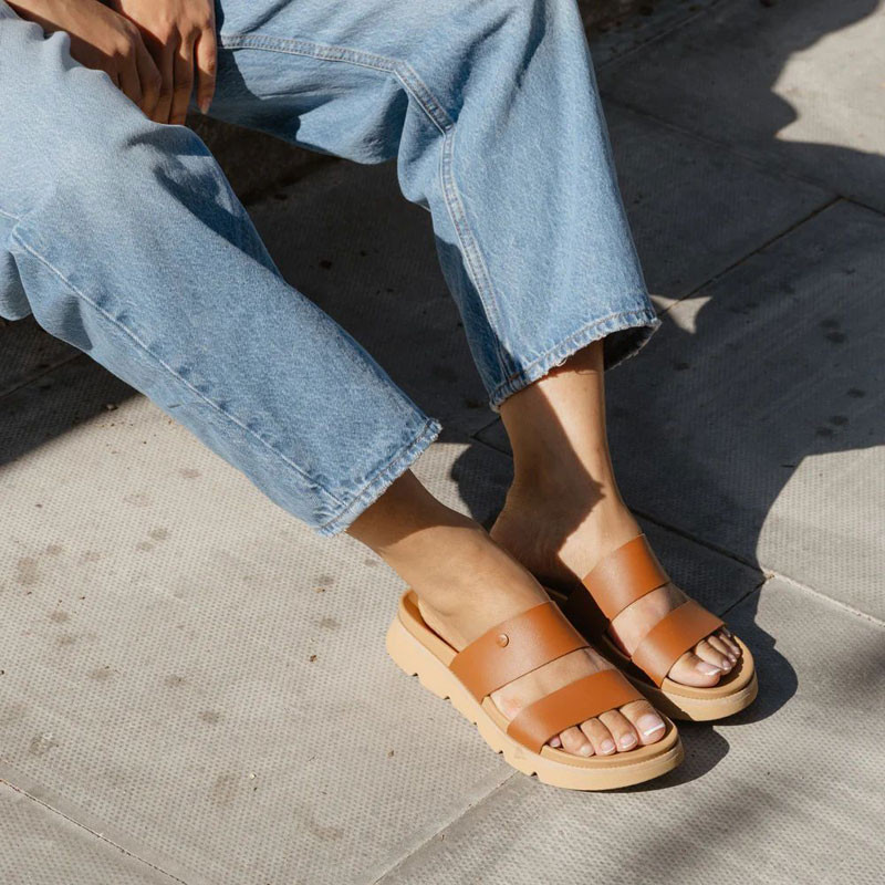 Chanclas Reef: W Vista Luxe Thea (Leather Brown)