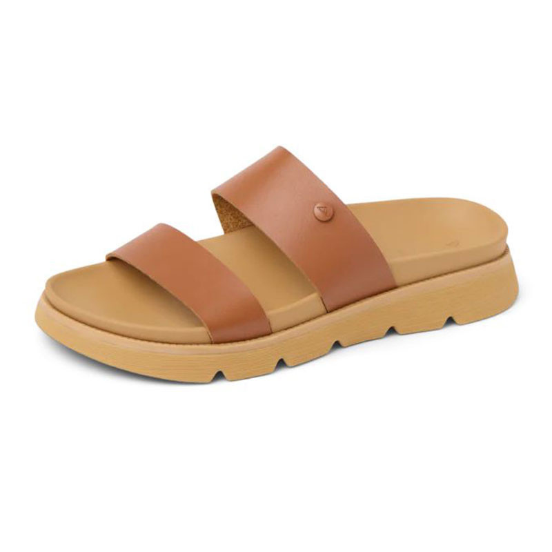 Chanclas Reef: W Vista Luxe Thea (Leather Brown)