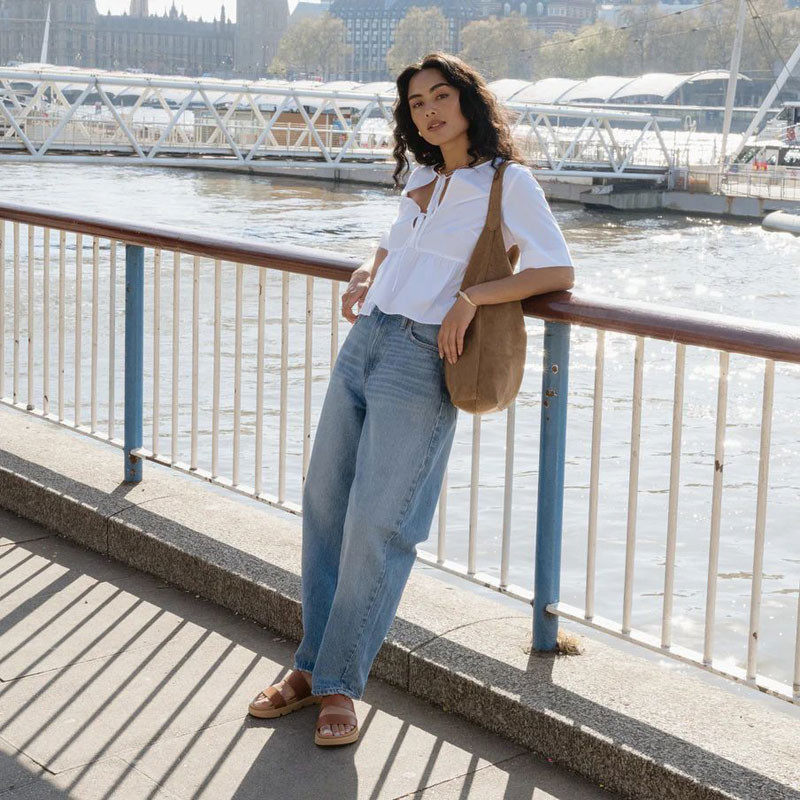 Chanclas Reef: W Vista Luxe Thea (Leather Brown)