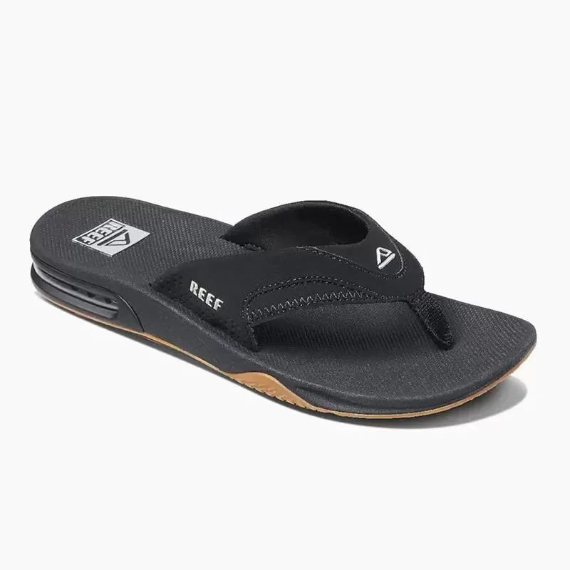 Chanclas Reef: M Fanning (Black/Silver)