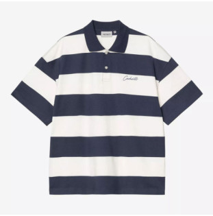 Polo Carhartt WIP: SS Delray Polo (Delray Stripe Blue)