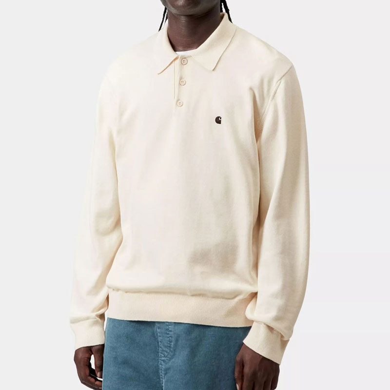 Polo Carhartt WIP: LS Madison Polo (Cinnerus Black)