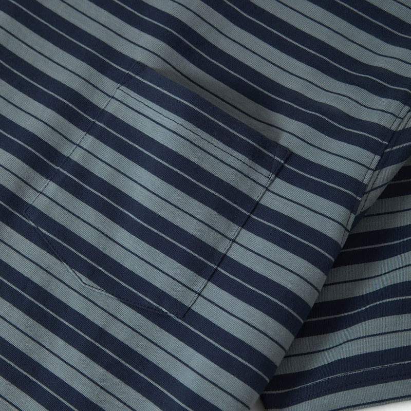 Camiseta Brixton: Nova Stripe SS Pkt (Mdnt Blu Fut Gry Wo)