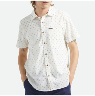 Camisa Brixton: Charter Print SS Wvn (Off Wt Mult Dmnd Tl)