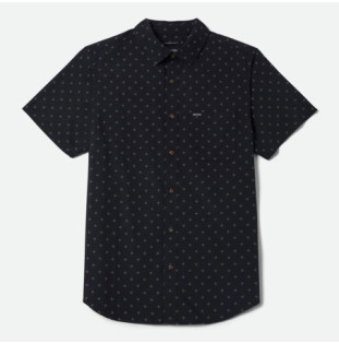 Camisa Brixton: Charter Print SS Wvn (Futur Gry Diam Til)