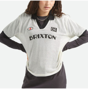 Camiseta Brixton: Varsity Tee (Off White Black)