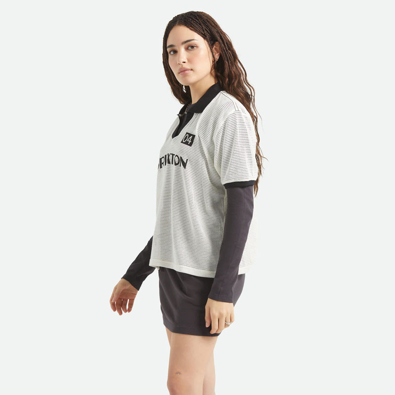 Camiseta Brixton: Varsity Tee (Off White Black)
