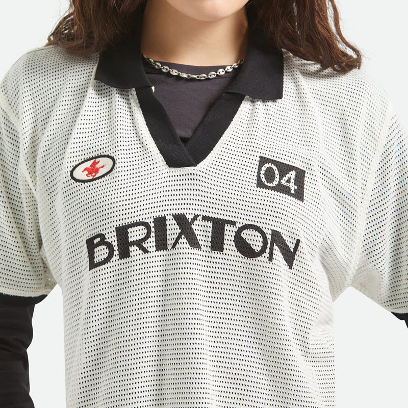 Camiseta Brixton: Varsity Tee (Off White Black)