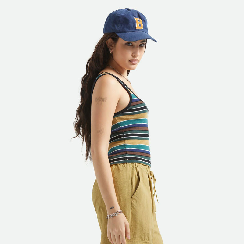Camiseta Brixton: Ringer Organic A-Tank (Multi Retro Stripe)