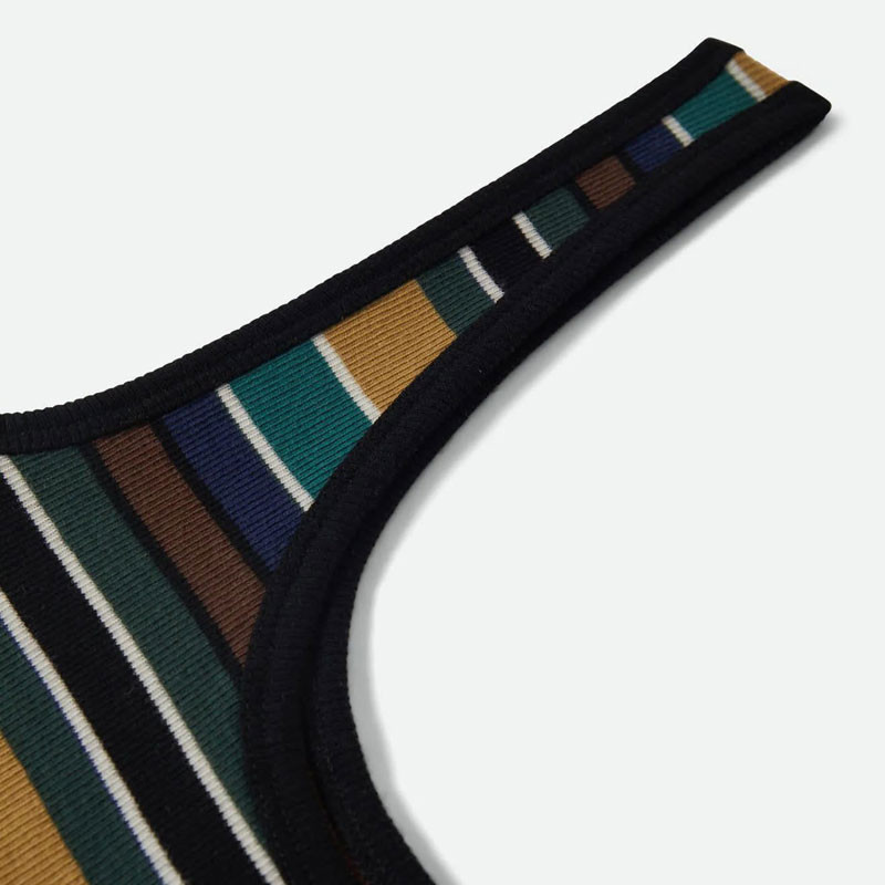 Camiseta Brixton: Ringer Organic A-Tank (Multi Retro Stripe)