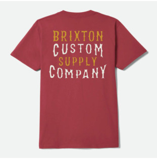 Camiseta Brixton: Wheaton SS Stt (Robust Red Worn Wash)