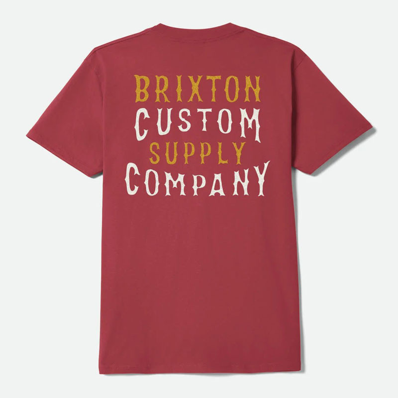 Camiseta Brixton: Wheaton SS Stt (Robust Red Worn Wash)