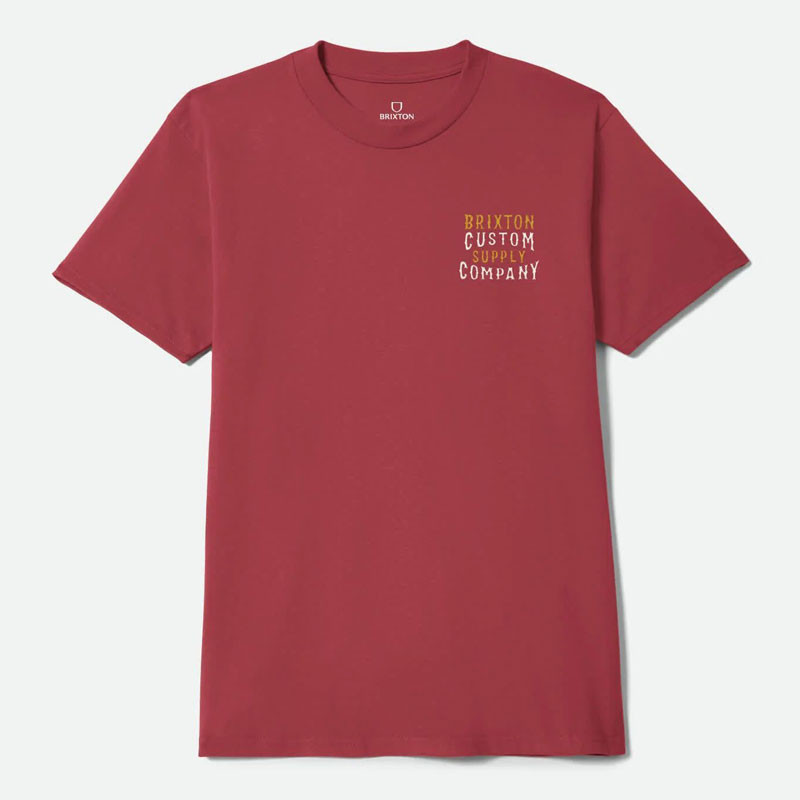 Camiseta Brixton: Wheaton SS Stt (Robust Red Worn Wash)