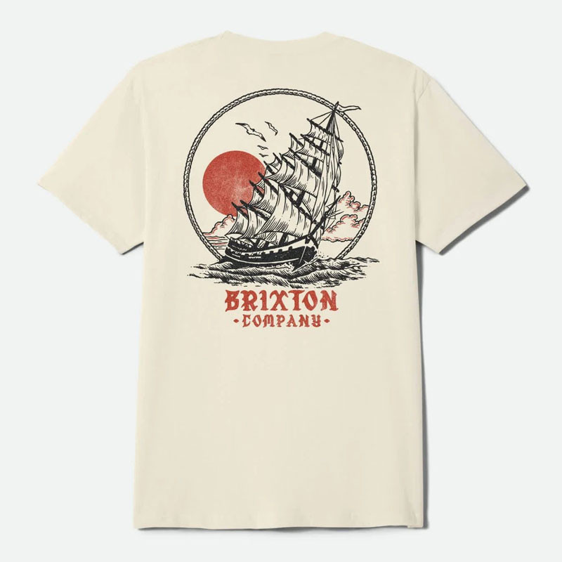 Camiseta Brixton: High Seas SS Std (Cream)