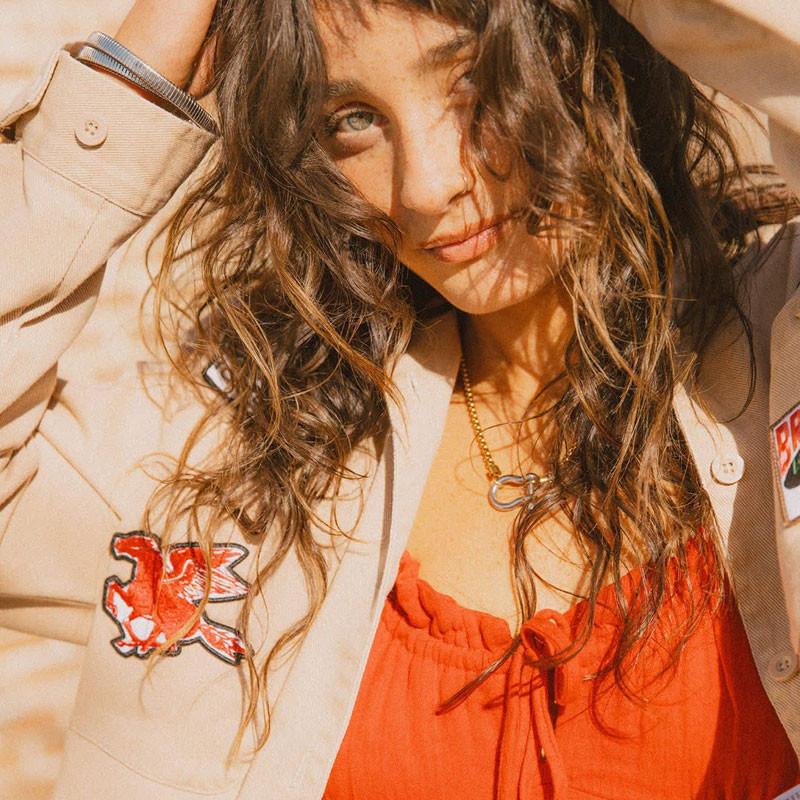 Chaqueta Brixton: Utopia Patchwork Overshrt (Ws Tmless Taup)