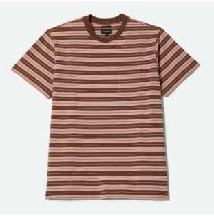 Camiseta Brixton: Nova Stripe SS Pkt (Pncn Bw Slvr Pnk Wor)