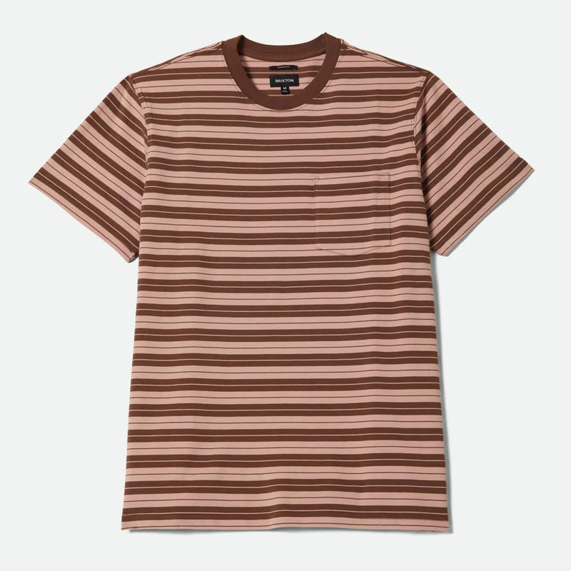 Camiseta Brixton: Nova Stripe SS Pkt (Pncn Bw Slvr Pnk Wor)