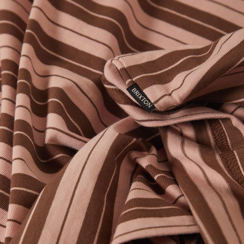 Camiseta Brixton: Nova Stripe SS Pkt (Pncn Bw Slvr Pnk Wor)