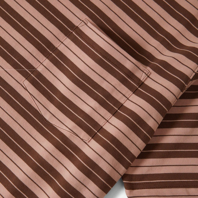 Camiseta Brixton: Nova Stripe SS Pkt (Pncn Bw Slvr Pnk Wor)