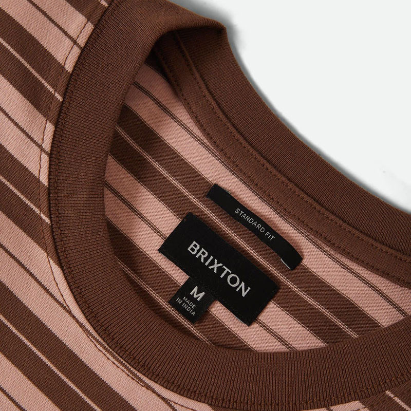 Camiseta Brixton: Nova Stripe SS Pkt (Pncn Bw Slvr Pnk Wor)