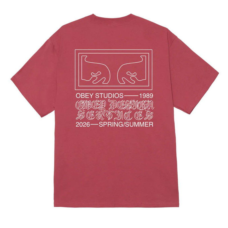 Camiseta Obey: Obey Design Services (Mineral Red)
