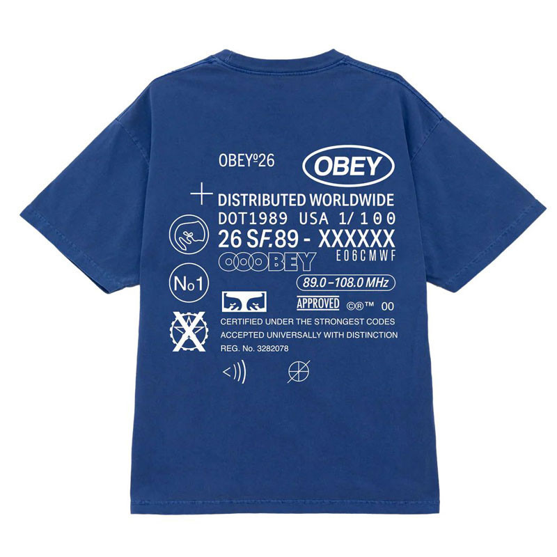Camiseta Obey: Obey Code (Electric Indigo)