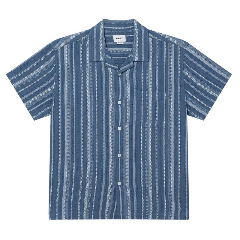 Camisa Obey: Hugh Woven (Dull Blue Multi)