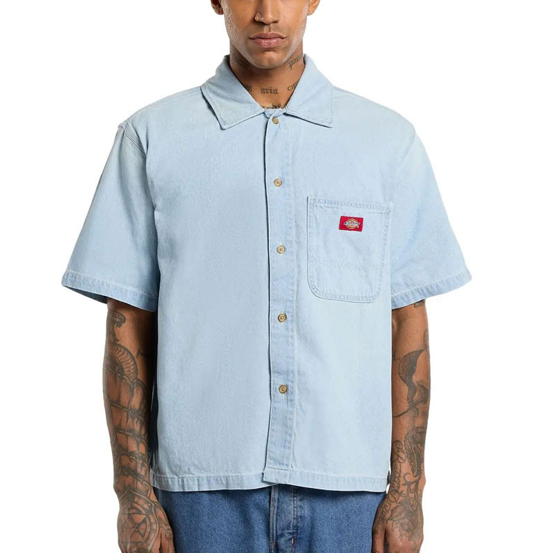 Camisa Dickies: Denim Shirt SS (Fog Blue)