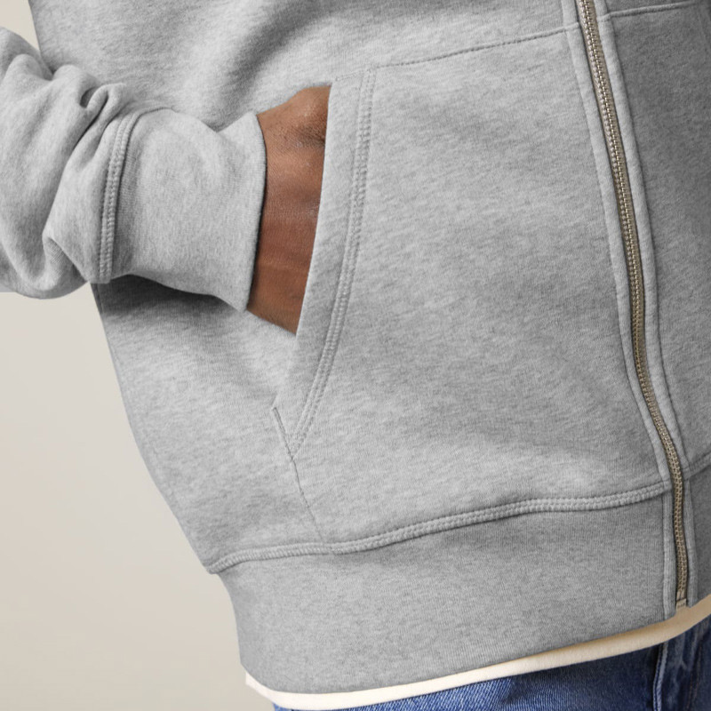 Sudadera Atlas: Roka Zip Hood (Heather grey)
