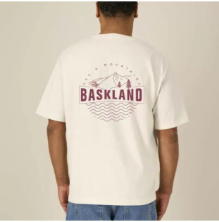 Camiseta Atlas: Baskland Boxy Tee (Natural Raw Burgundy)