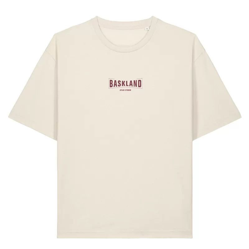 Camiseta Atlas: Baskland Boxy Tee (Natural Raw Burgundy)