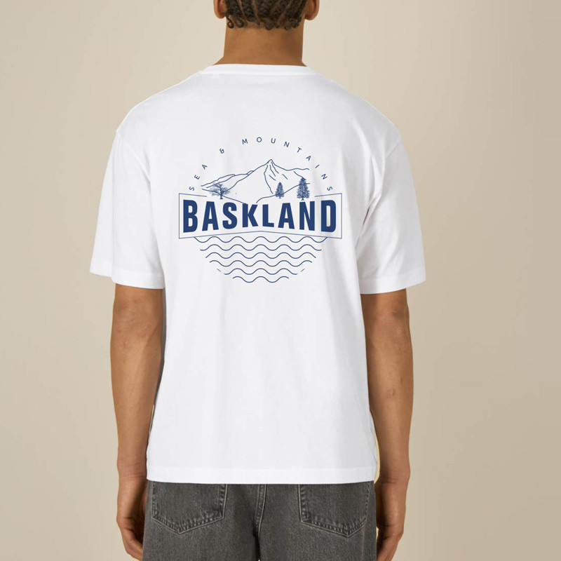 Camiseta Atlas: Baskland Boxy Tee (White Blue)