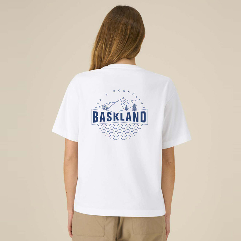 Camiseta Atlas: Baskland Boxy Tee (White Blue)
