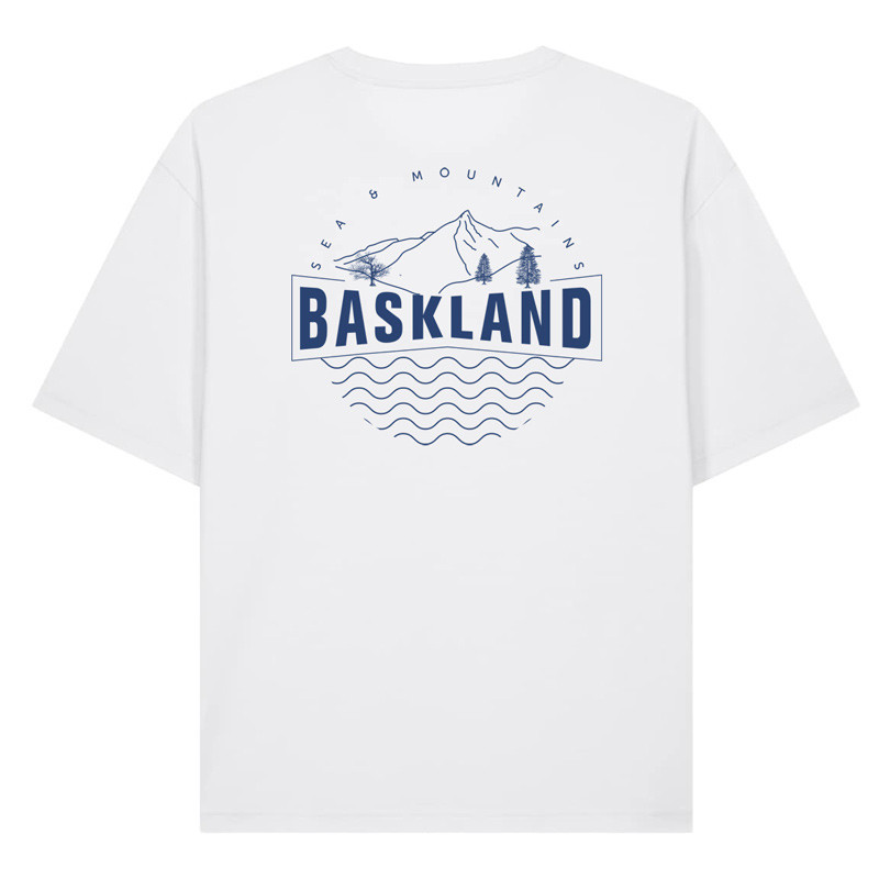 Camiseta Atlas: Baskland Boxy Tee (White Blue)