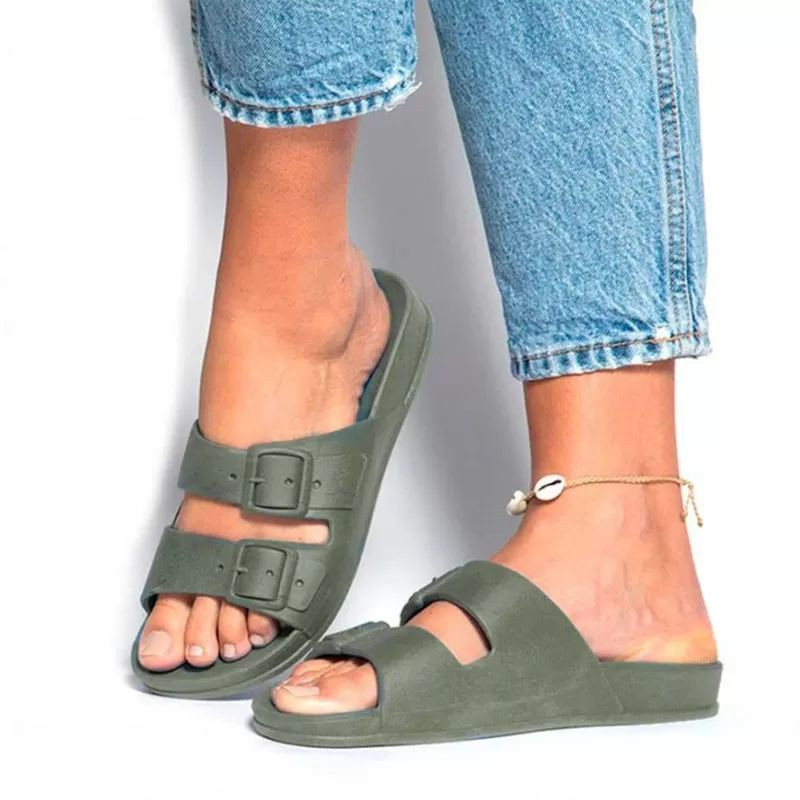 Chanclas Cacatoes: Rio De Janeiro (Dark Khaki)