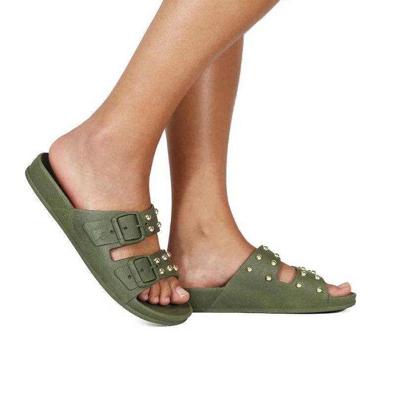Chanclas Cacatoes: Florianopolis (Dark Khaki)