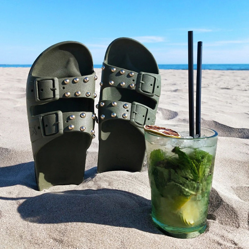 Chanclas Cacatoes: Florianopolis (Dark Khaki)