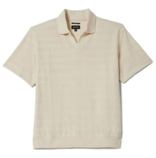 Polo Brixton: Theo Jacquard SS Polo (Cream)