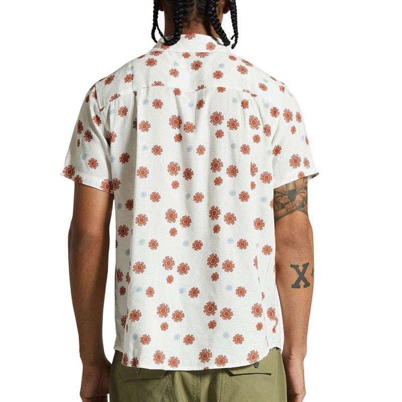 Camisa Brixton: Charter Slub SS Wvn (Off White)