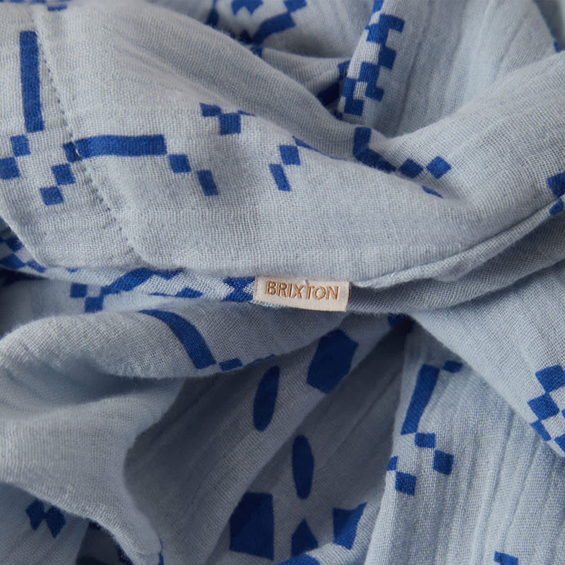 Vestido Brixton: The Tie Dress (Aura Blue Tile Print)