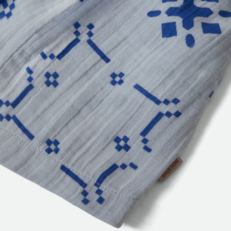 Vestido Brixton: The Tie Dress (Aura Blue Tile Print)