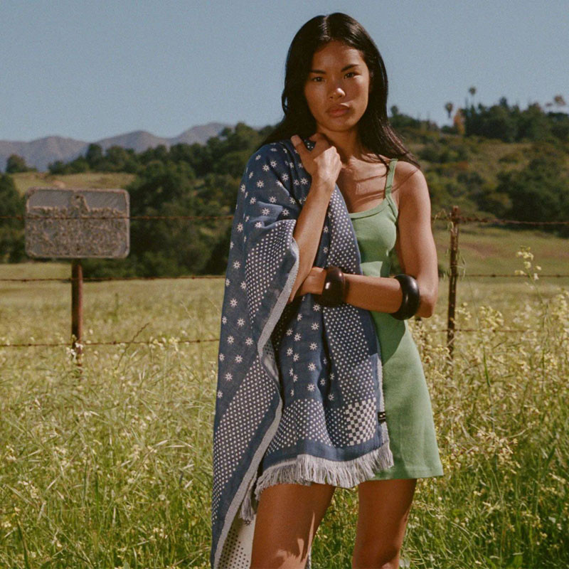 Toalla Slowtide: Shogun Driftweave Turkish Towel (Indigo)
