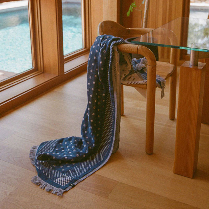 Toalla Slowtide: Shogun Driftweave Turkish Towel (Indigo)