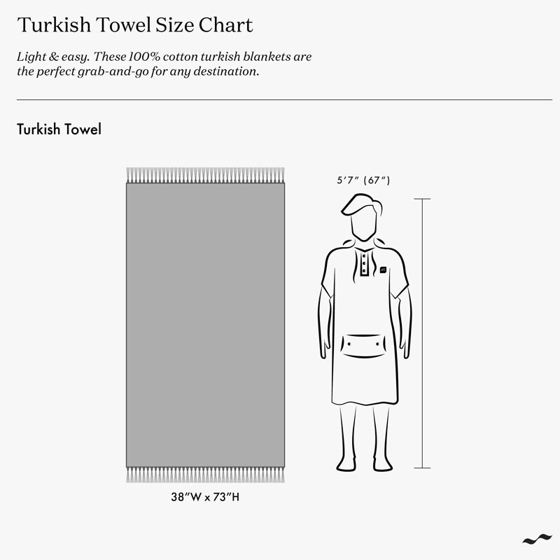 Toalla Slowtide: Shogun Driftweave Turkish Towel (Indigo)
