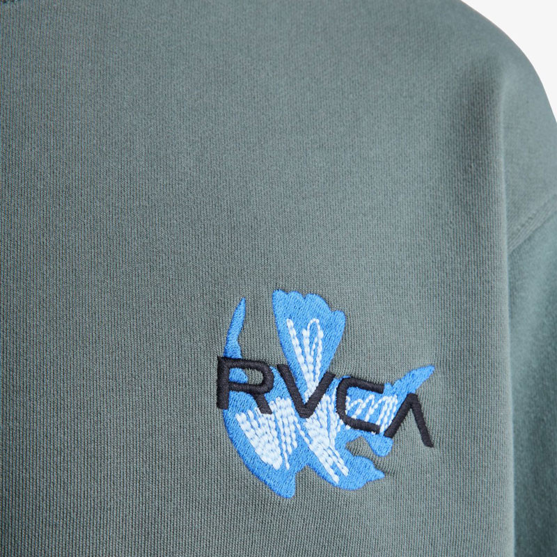 Sudadera RVCA: Af Twin Tulips Crew (Sage Leaf)